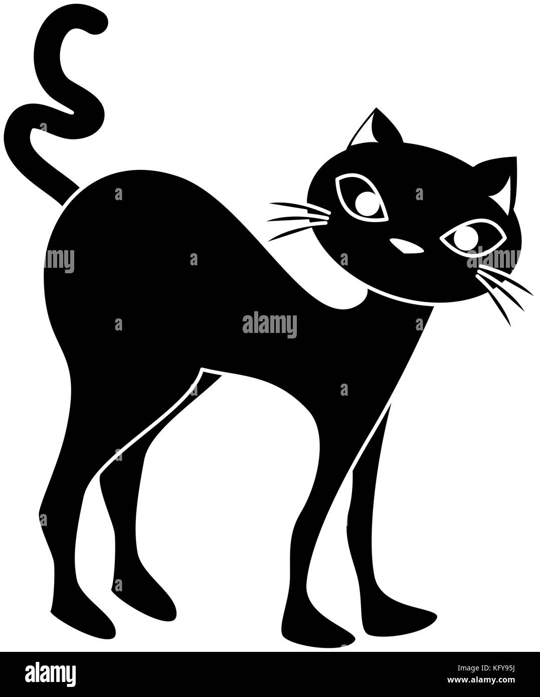 funny black cat icon vector illustration design Stock Vector Image