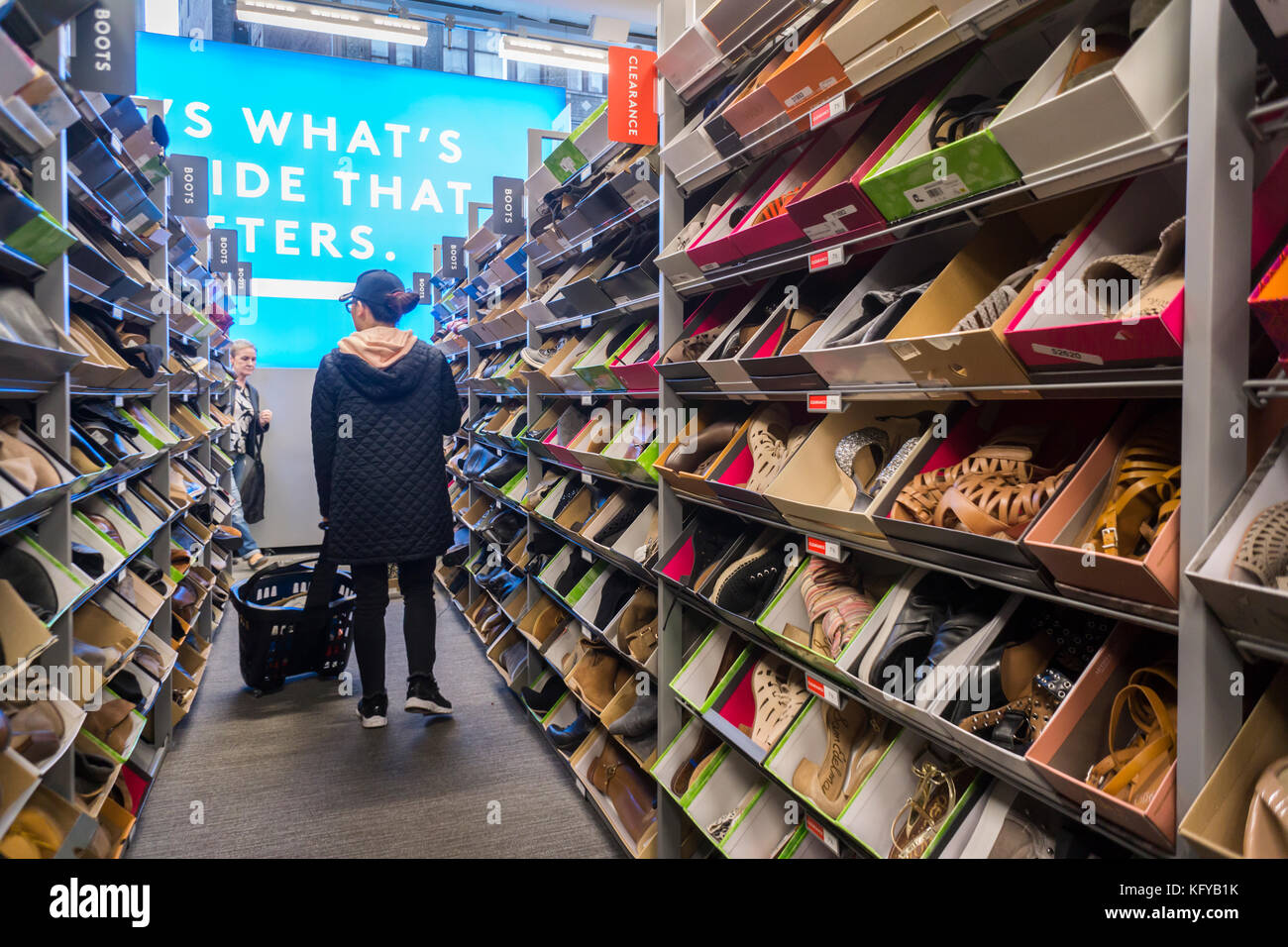 Excited Shoppers Crowd The New Nordstrom Rack Off Price Store In The Stock Photo Alamy