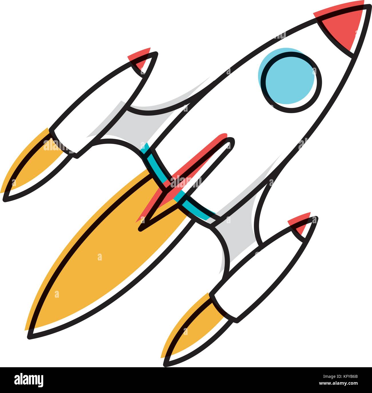 space rocket isolated icon vector illustration design Stock Vector ...