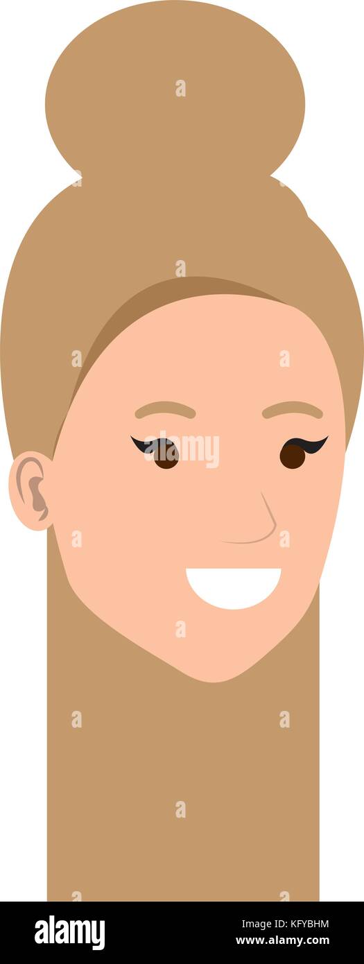 beautiful woman head avatar character vector illustration design Stock ...