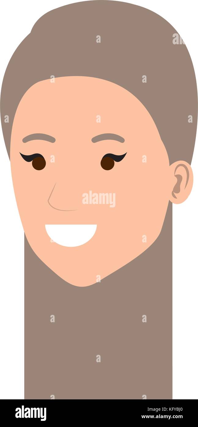 beautiful woman head avatar character vector illustration design Stock ...
