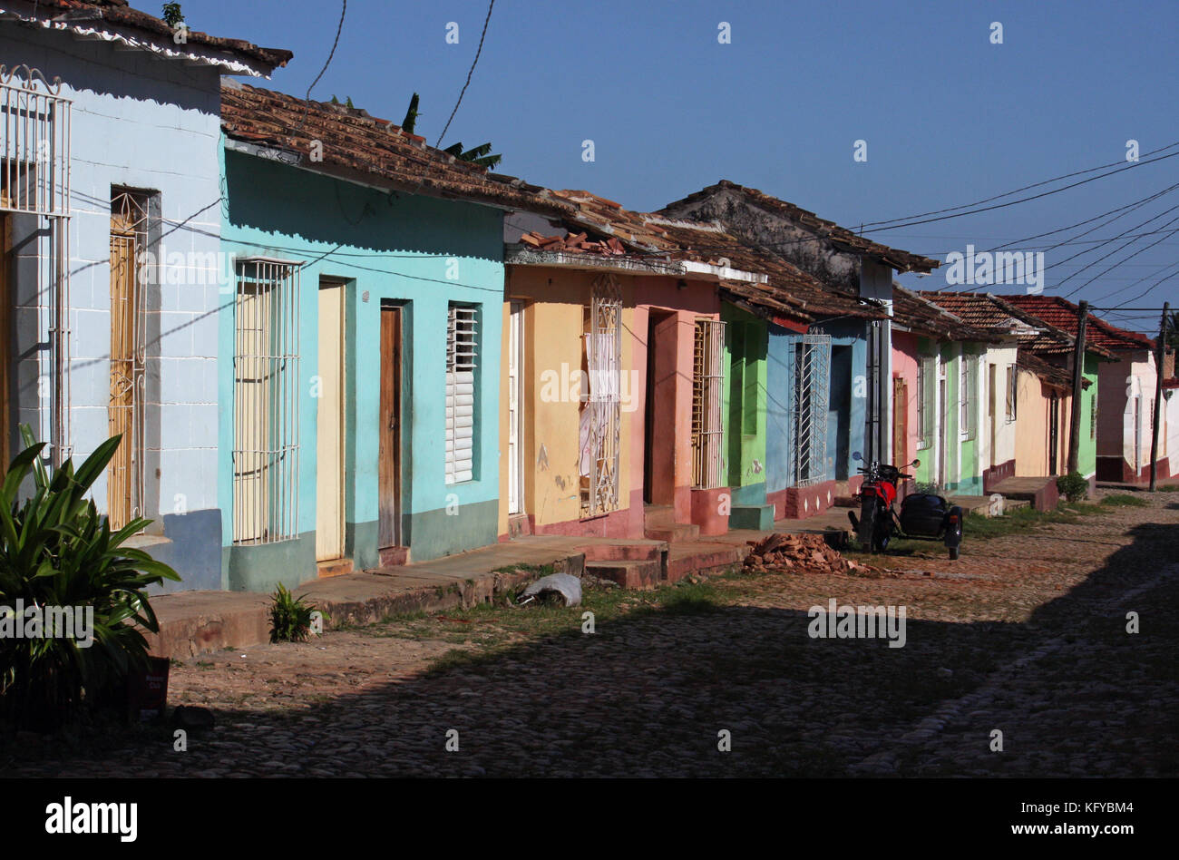 Colorful houses in Trinidad, Cuba Stock Photo