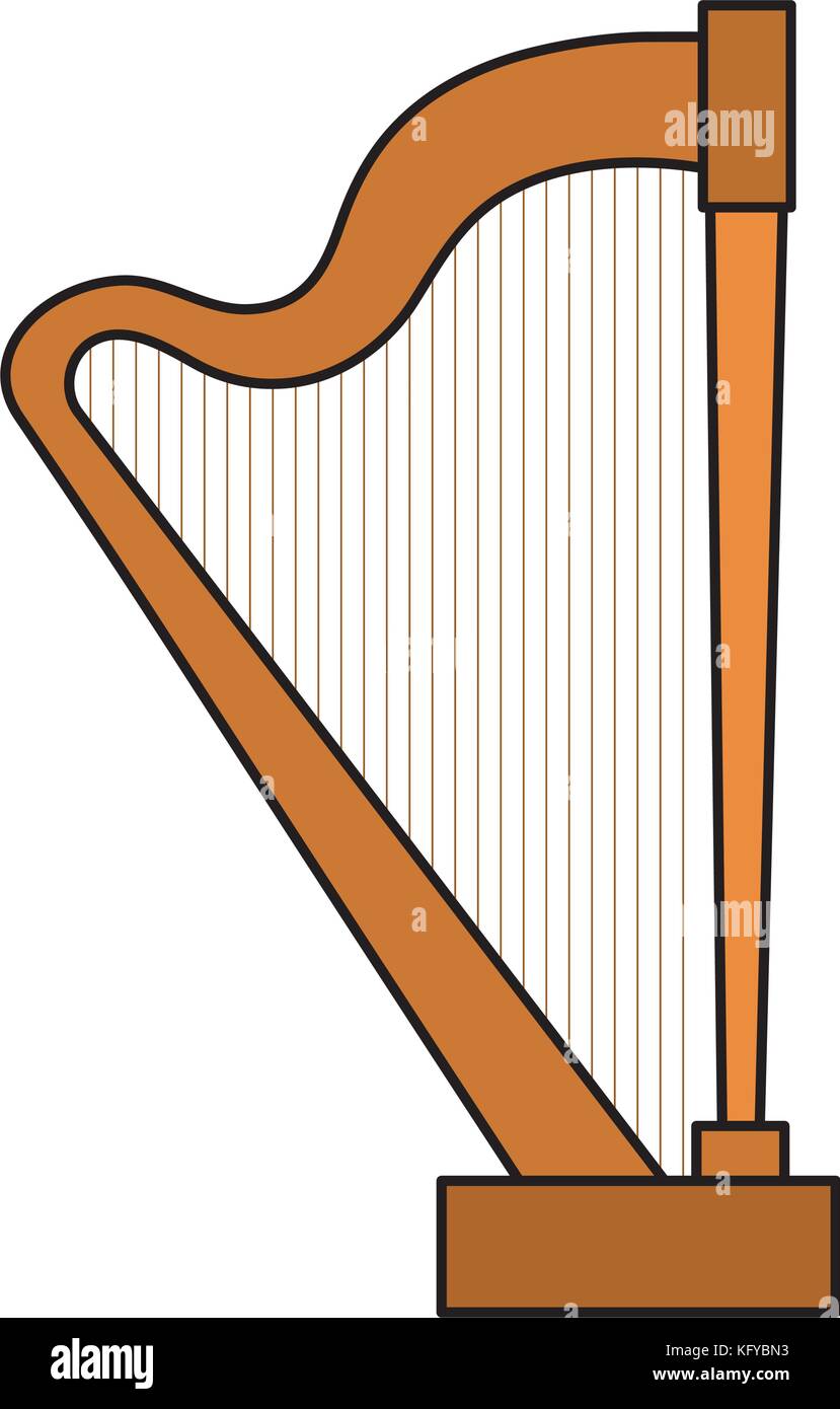 Orchestral harp Stock Vector Images - Alamy