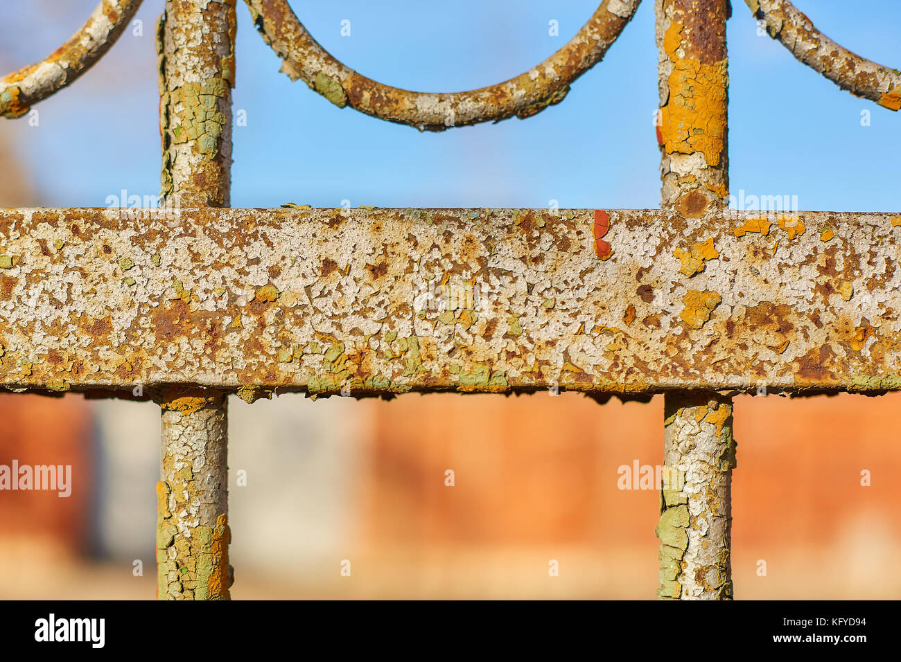 part of an old fence - close-up Stock Photo - Alamy