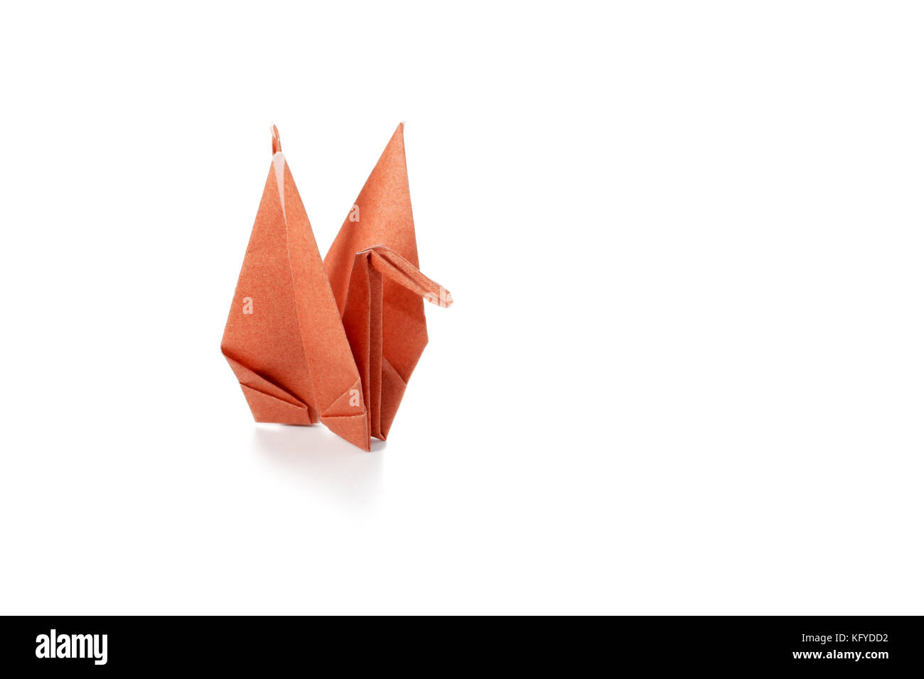 Traditional paper origami crane or tsuru a symbol of happiness peace