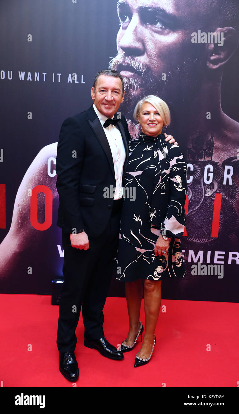 Conor McGregor’s father Tony and mother Margaret arriving at the Conor