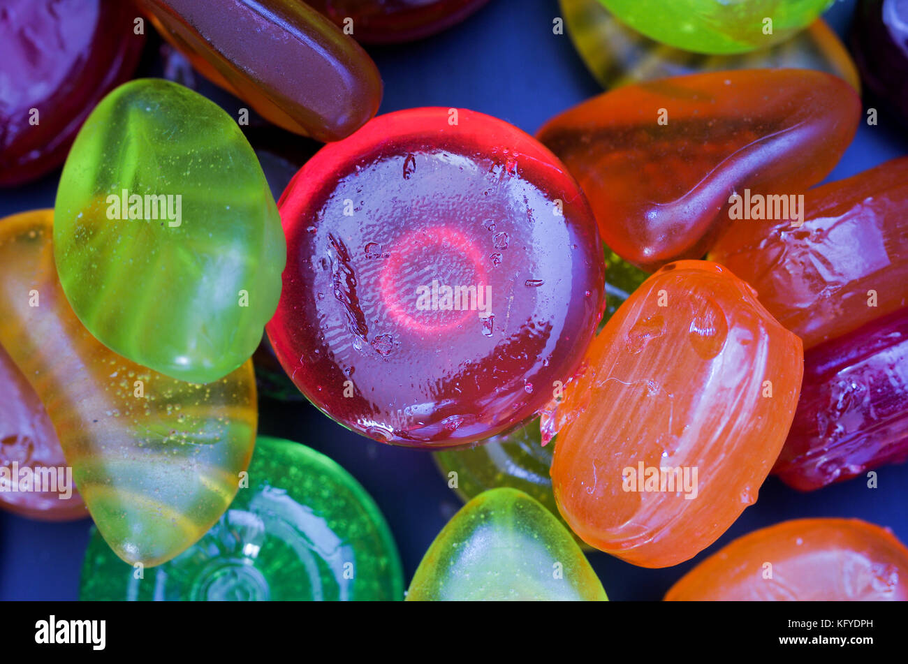 Multi-colored objects. Photo in a low key. Macro Stock Photo - Alamy