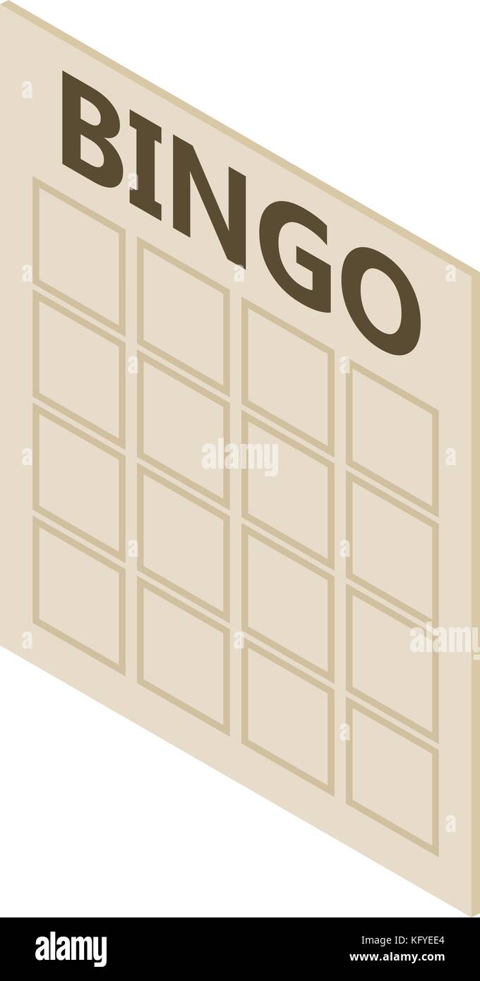 Bingo card icon, isometric 3d style Stock Vector Image & Art Alamy