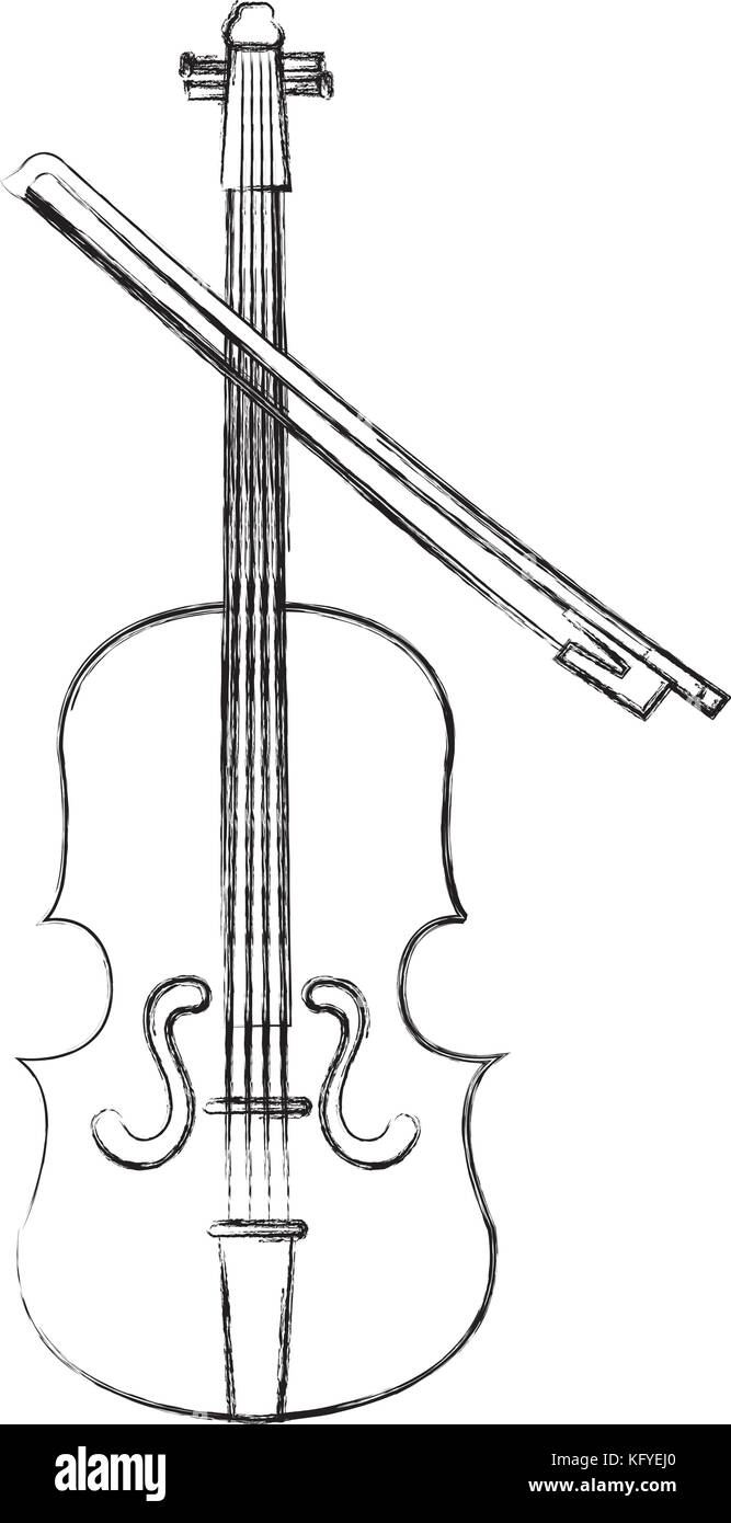 fiddle instrument isolated icon vector illustration design Stock Vector