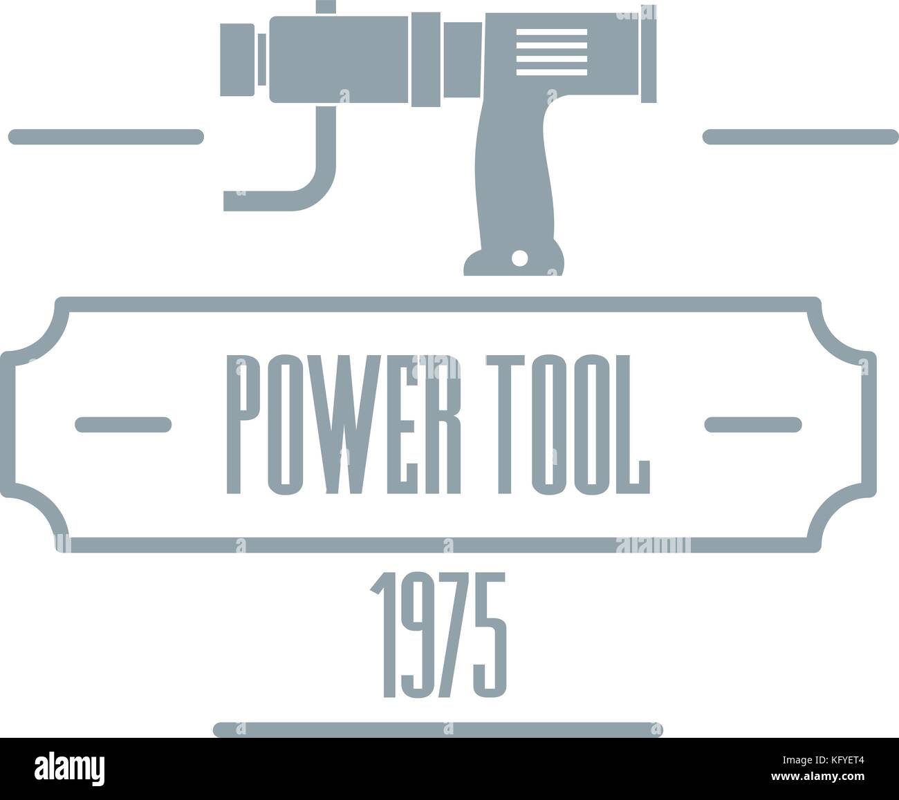 Power tool logo, simple gray style Stock Vector Image & Art Alamy