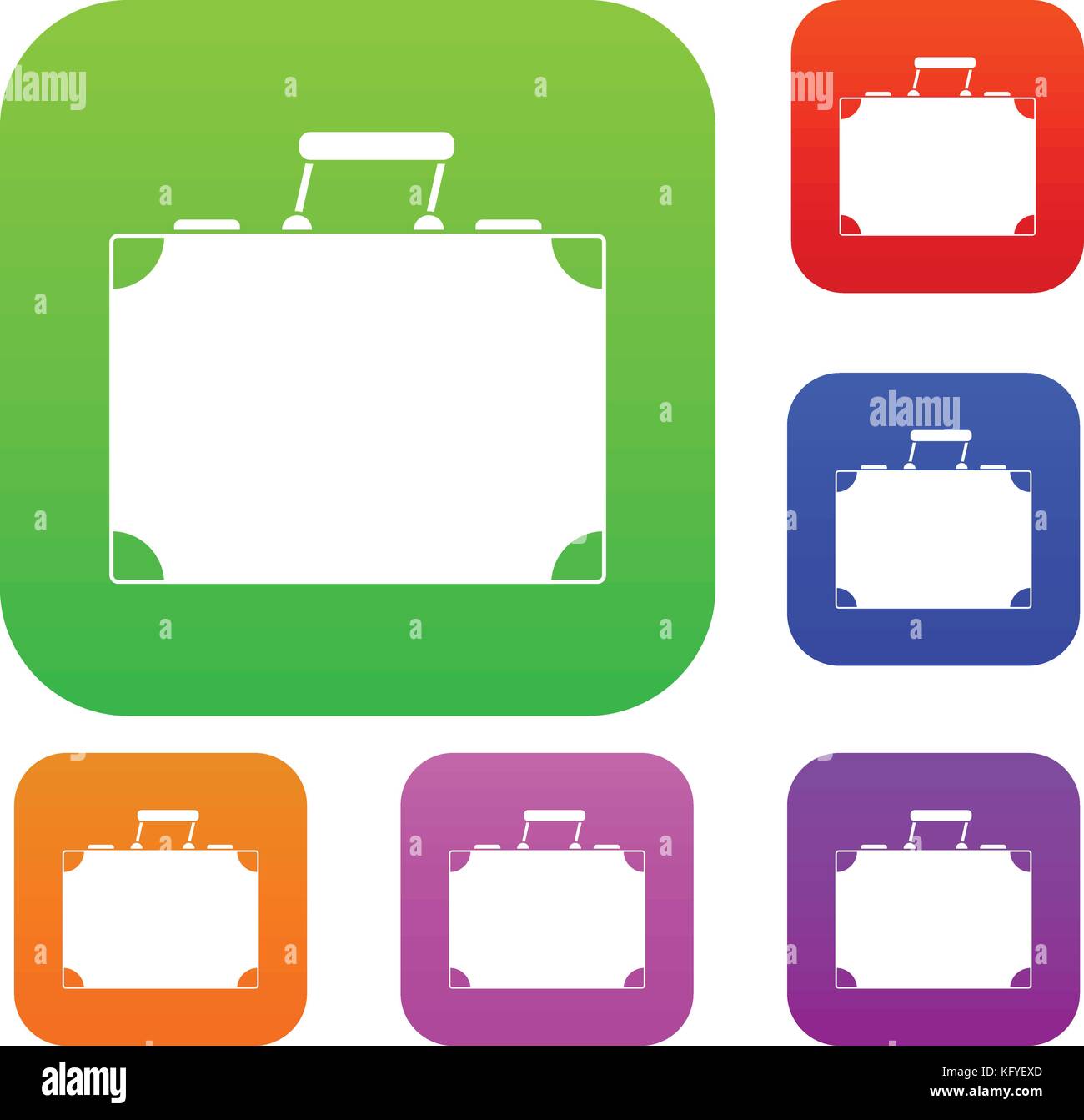 Travel bag set color collection Stock Vector Image & Art - Alamy