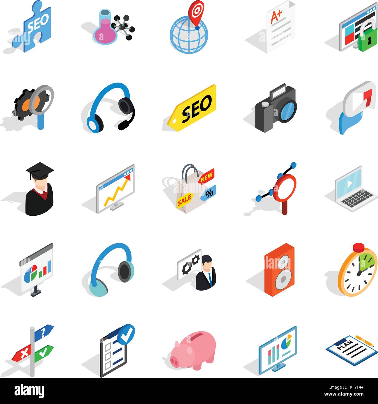 Academic degree icons set, isometric style Stock Vector Image & Art - Alamy