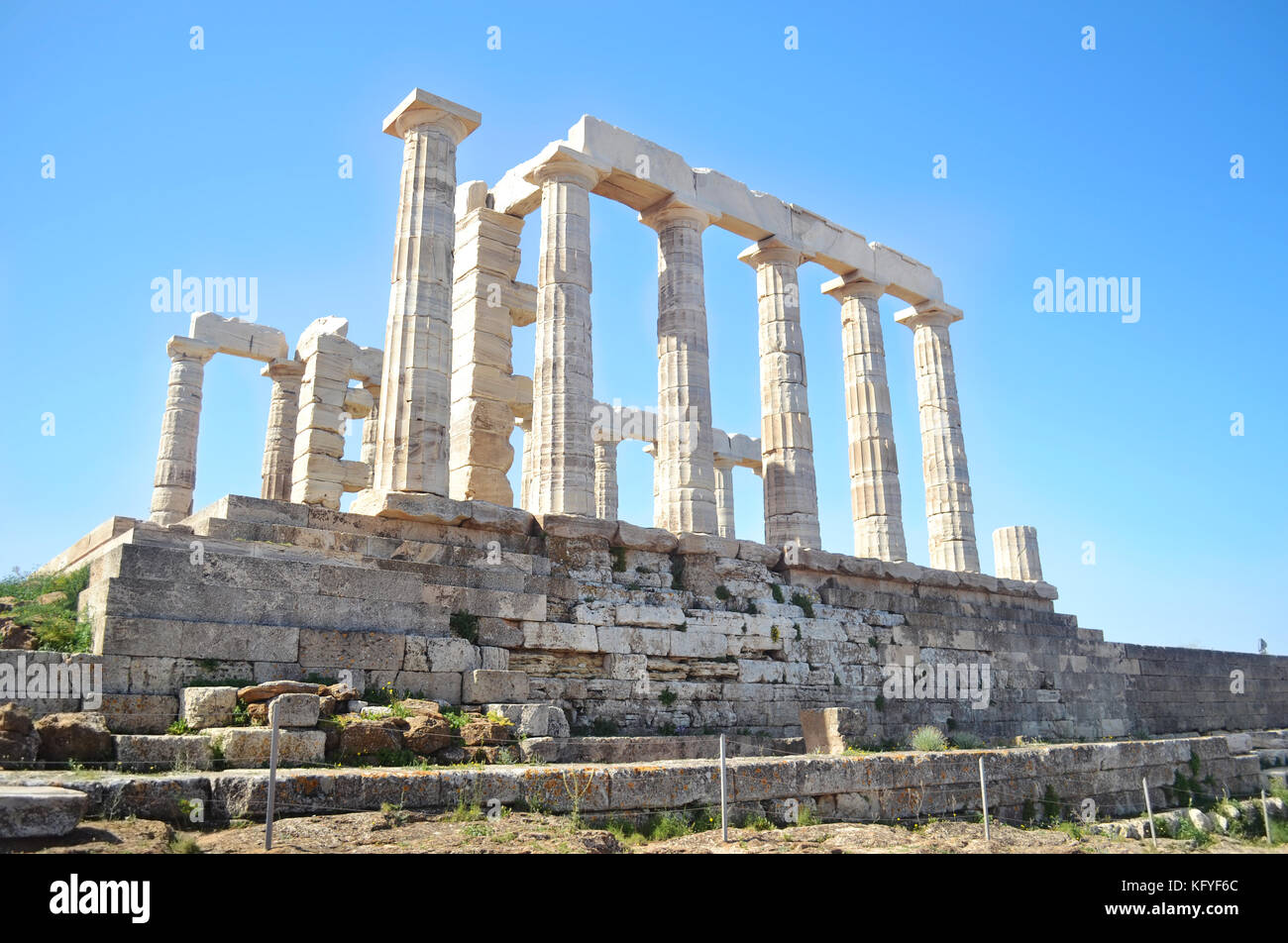 temple of Poseidon Sounion Greece Stock Photo - Alamy