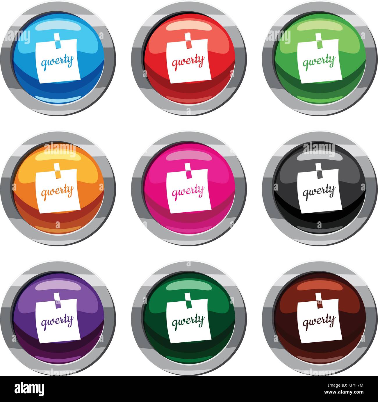 Paper sheet with text qwerty set 9 collection Stock Vector Image &amp; Art ...