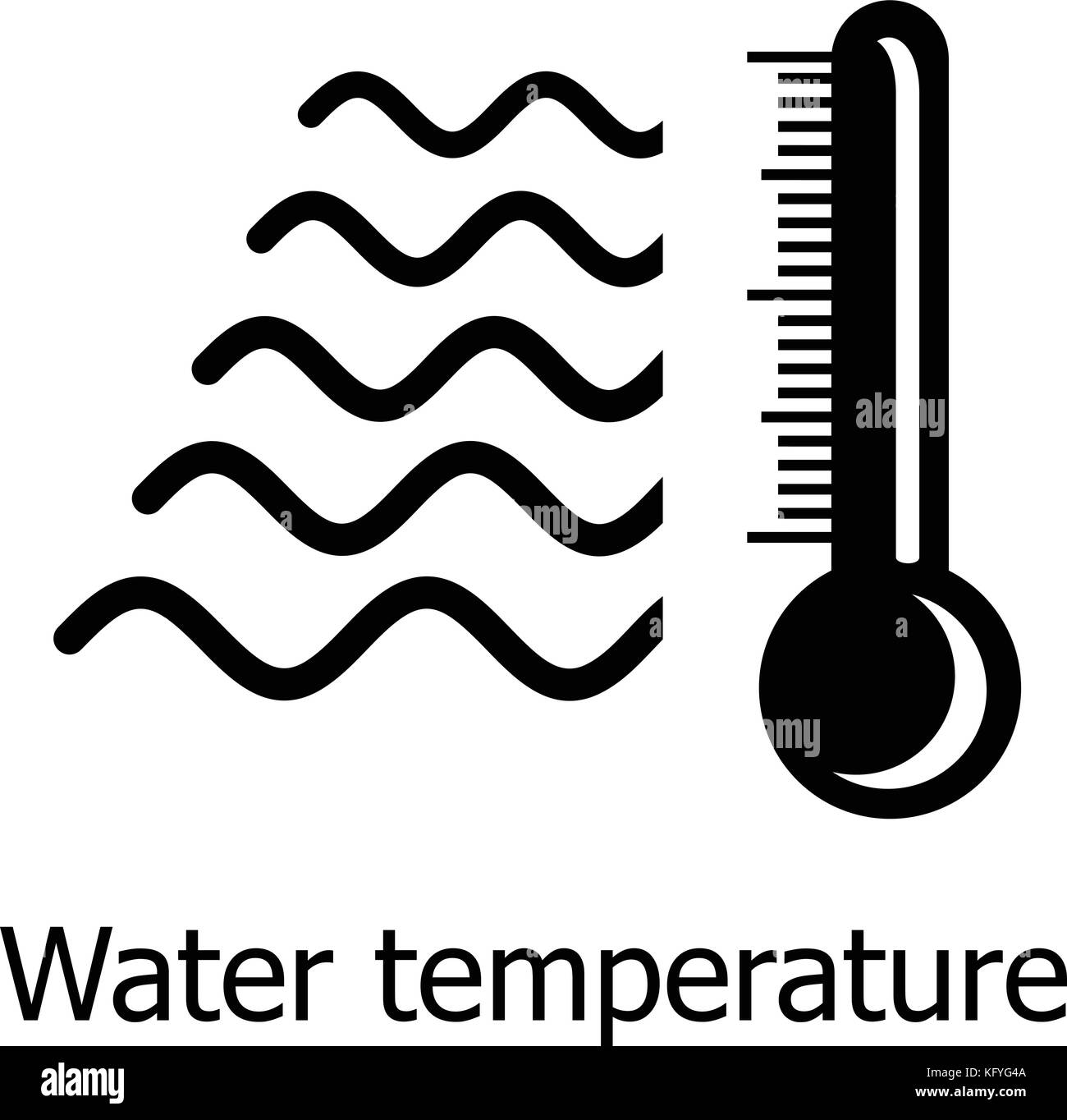 Water temperature icon, simple style Stock Vector Image & Art Alamy