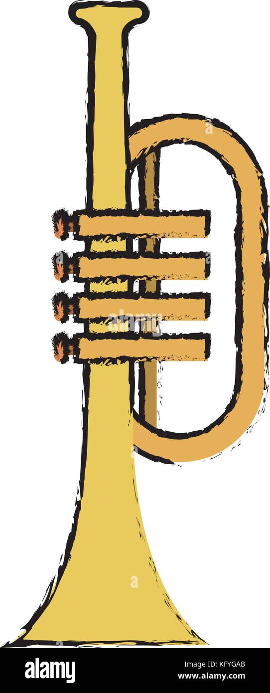 trumpet instrument isolated icon vector illustration design Stock ...