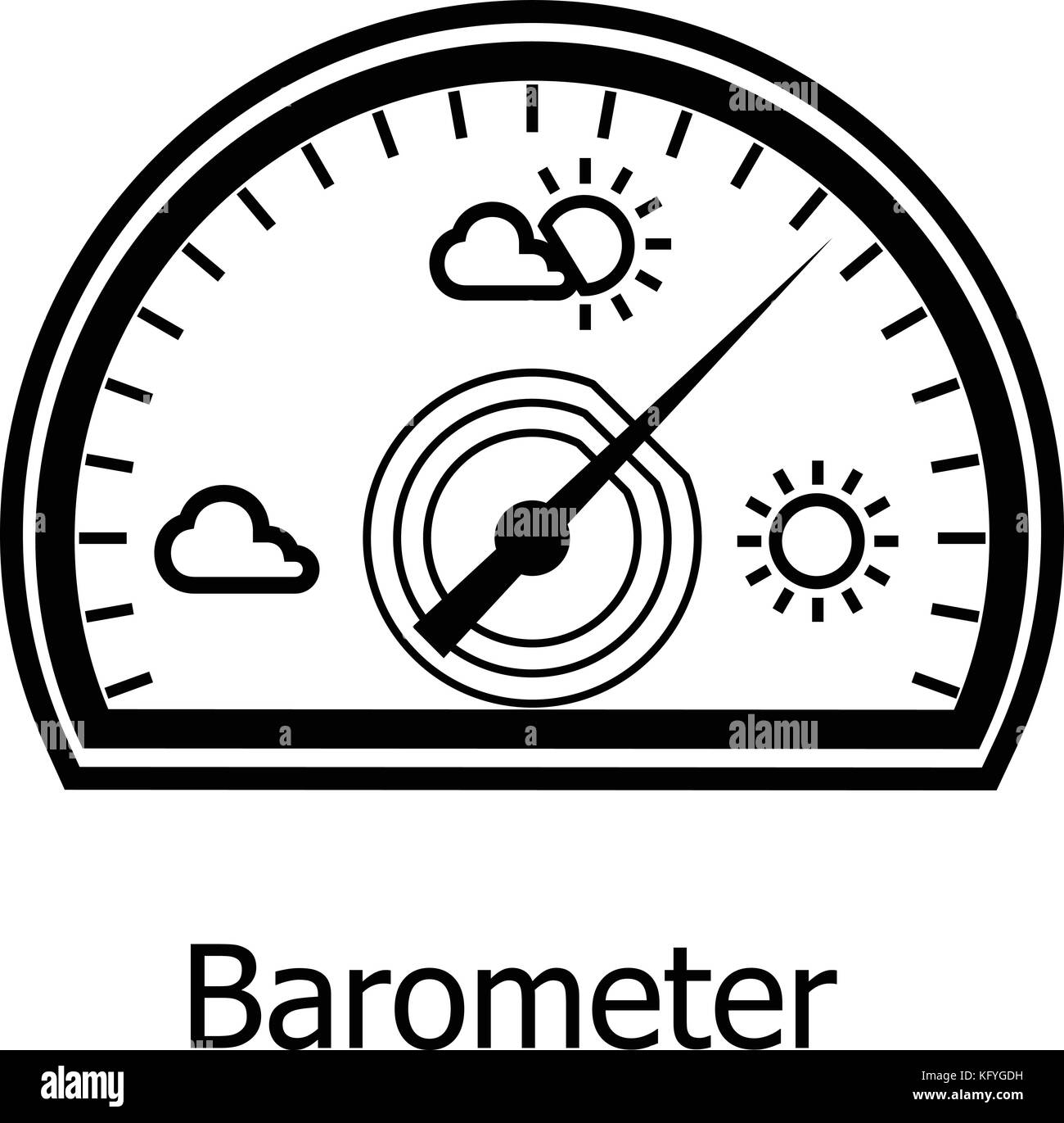 Digital barometer icon flat style Royalty Free Vector Image