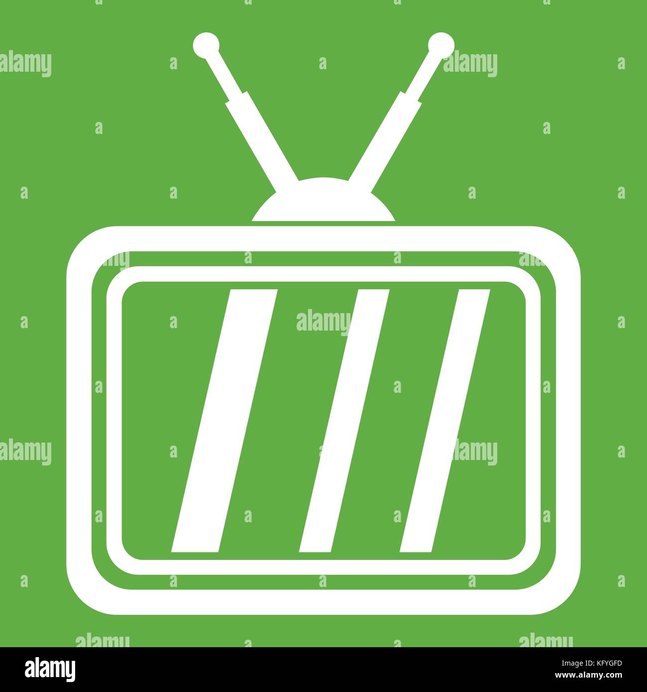 Retro TV icon green Stock Vector Image & Art - Alamy