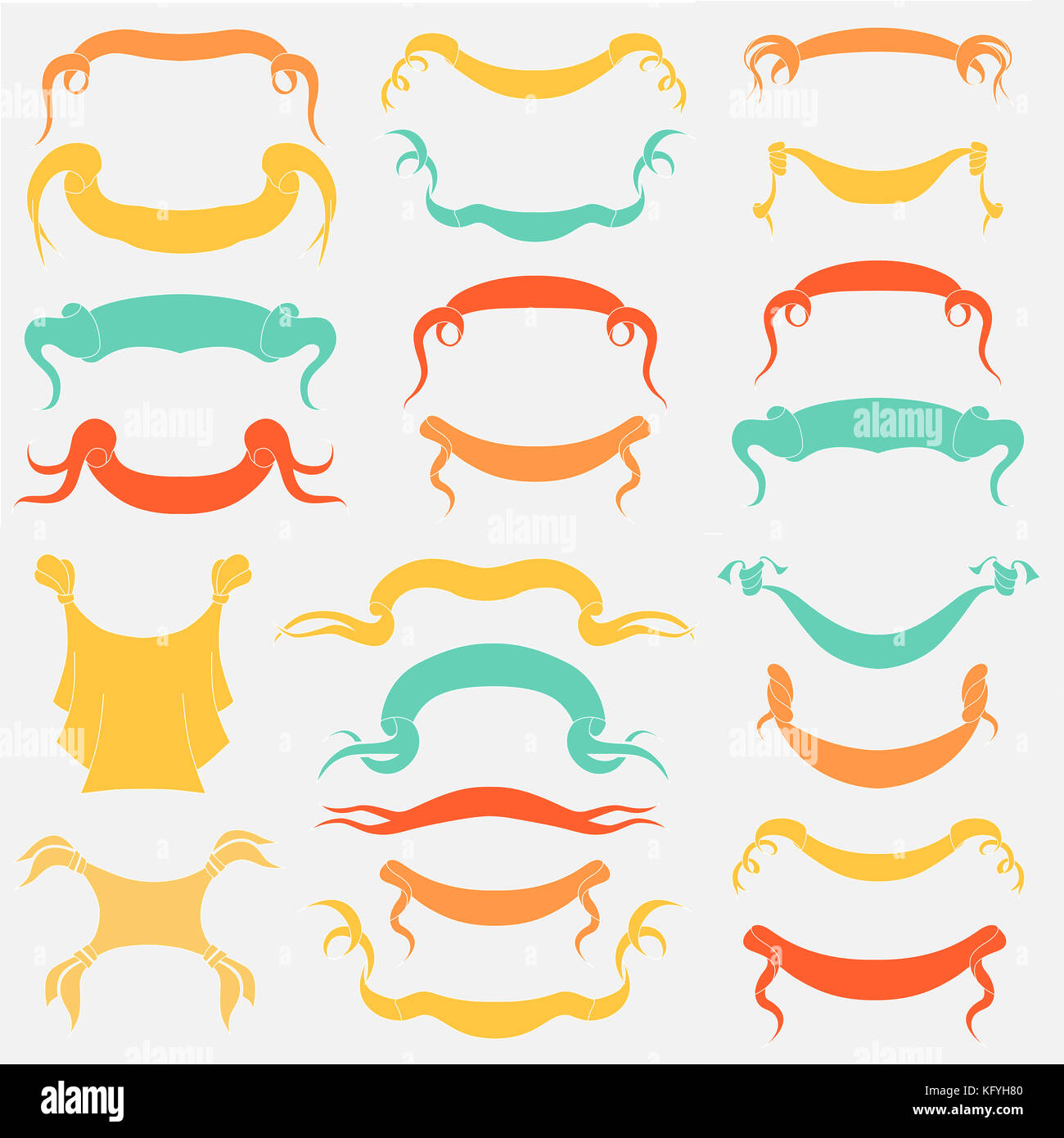 Set of Ribbons for Your Text. Isolated. llustration Stock Photo - Alamy