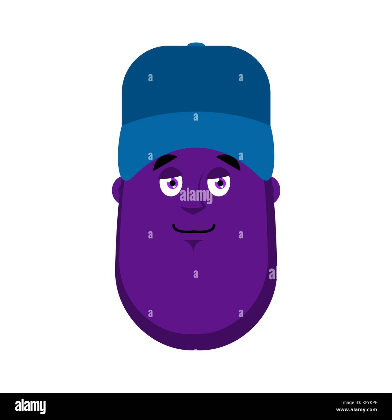 Blue cap emoji Stock Vector Images Alamy