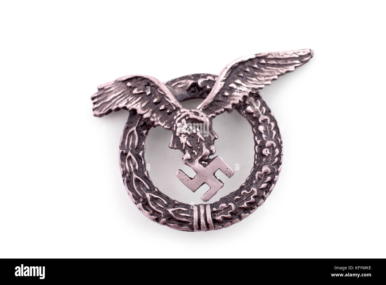 Germany at the WW2. This photo is strongly used only for historical purposes.    German qualifying badge (plate) - pilot (for full Luftwaffe pilot's c Stock Photo