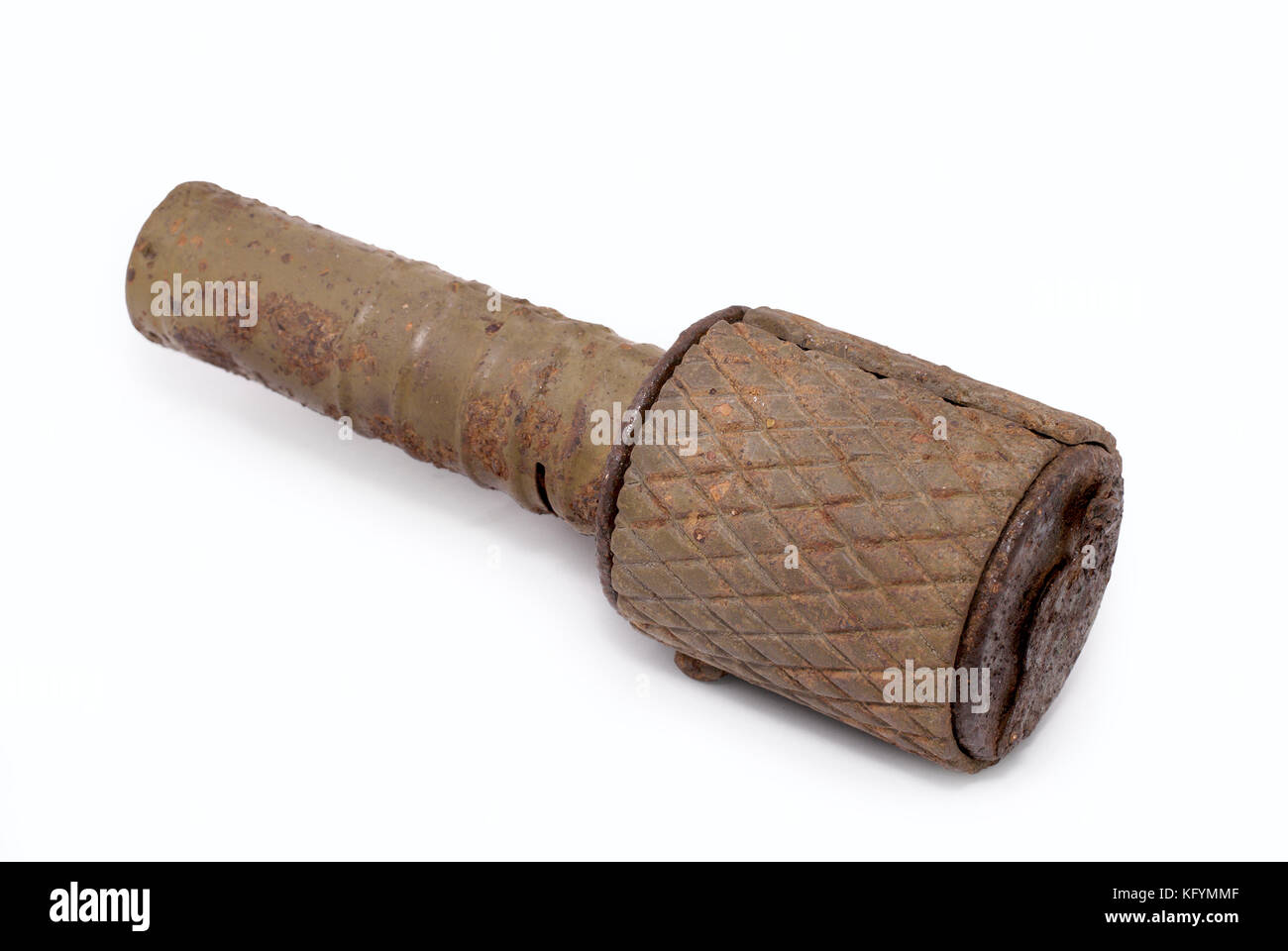 Soviet hand grenades (RGD 33). This kind of hand grenade could use in attack as well in defence (additional cast-iron jacket). Stock Photo