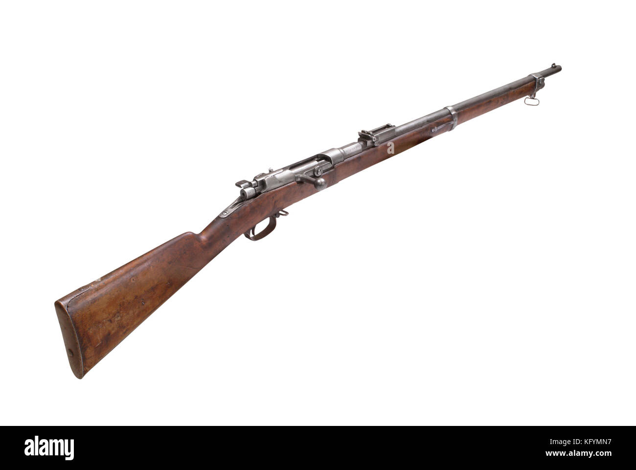 Germany at the WW2. Very popular German rifle Gewehr 98 (abbreviated G98 or Gew 98) was the standard German infantry rifle from 1898 to 1935, when it  Stock Photo