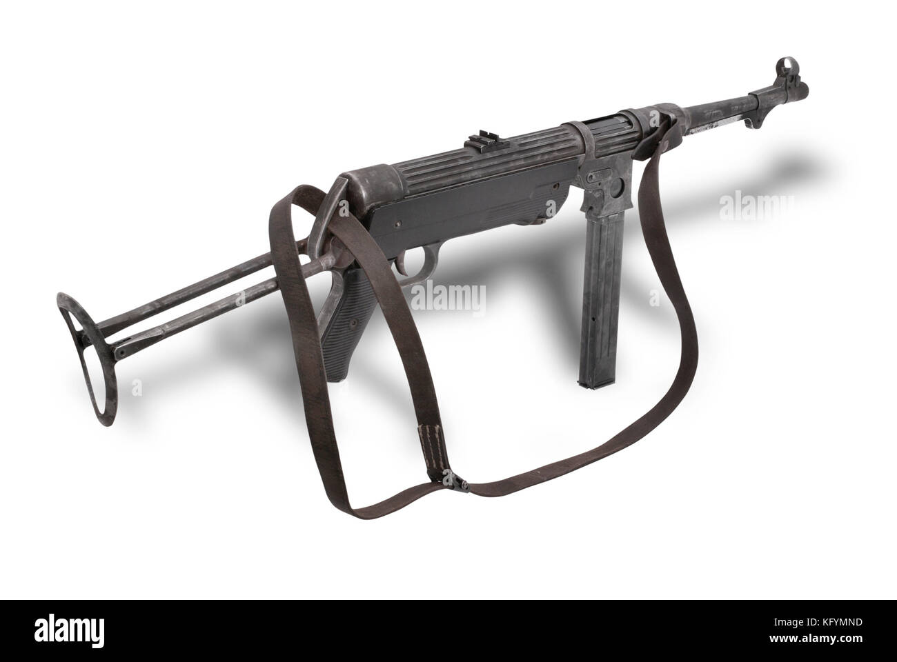 Germany at the WW2 German submachine gun MP38. The MP38 (40) (literally 'Machine Pistol 38') is a submachine gun developed in Germany and used extensi Stock Photo
