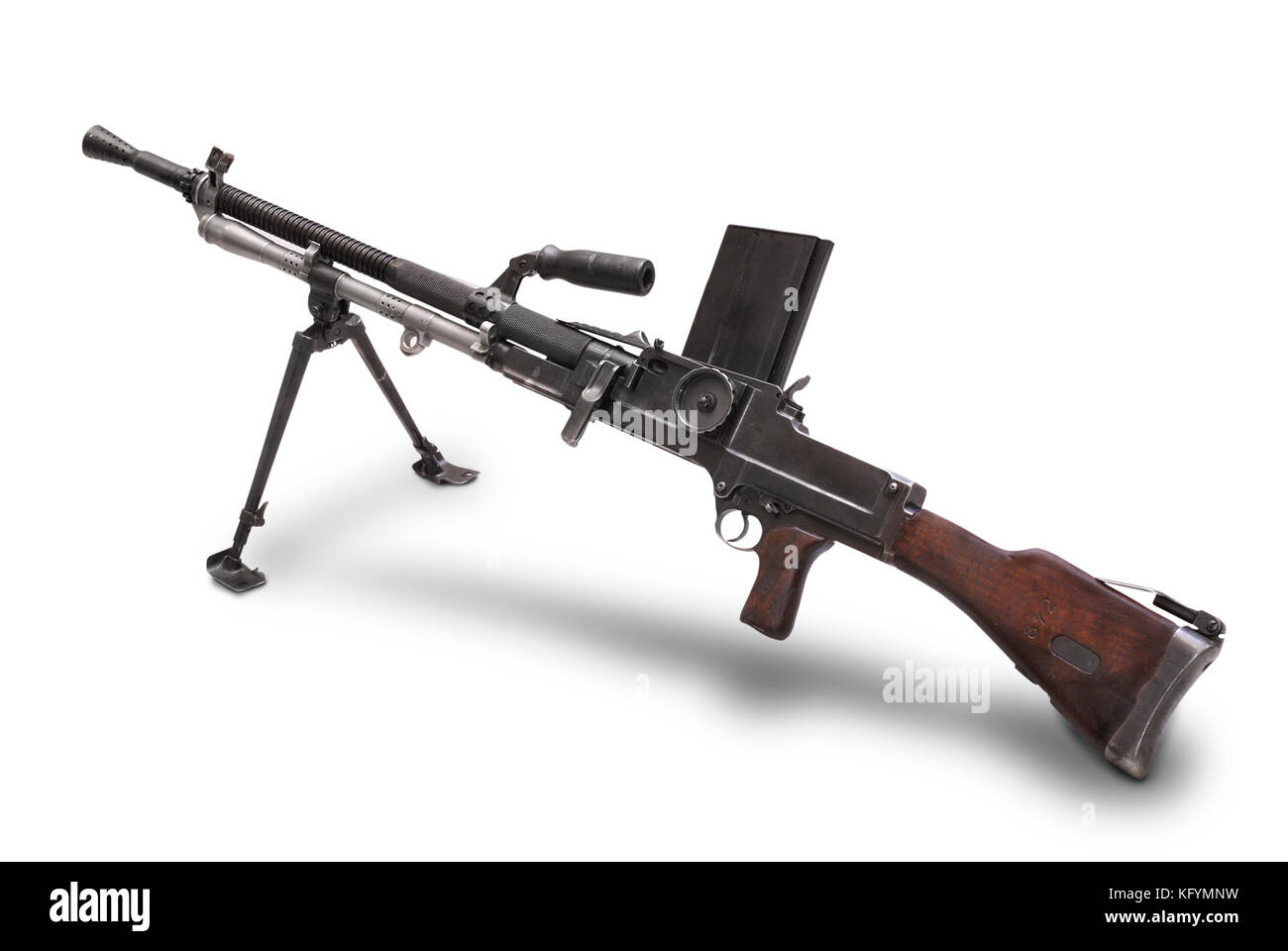 Czechoslovakia at the WW2. The Czechoslovak light machine gun ZB vz. 26 was a  developed in the 1920s, which went on to enter service with several cou Stock Photo