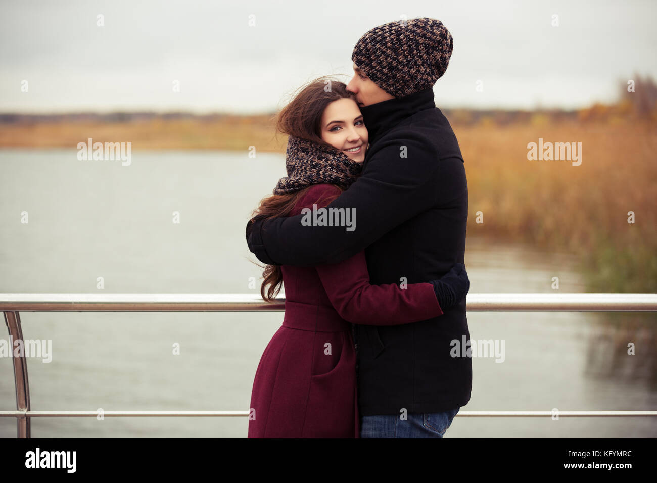 Happy young couple in love walking outdoor Stock Photo - Alamy