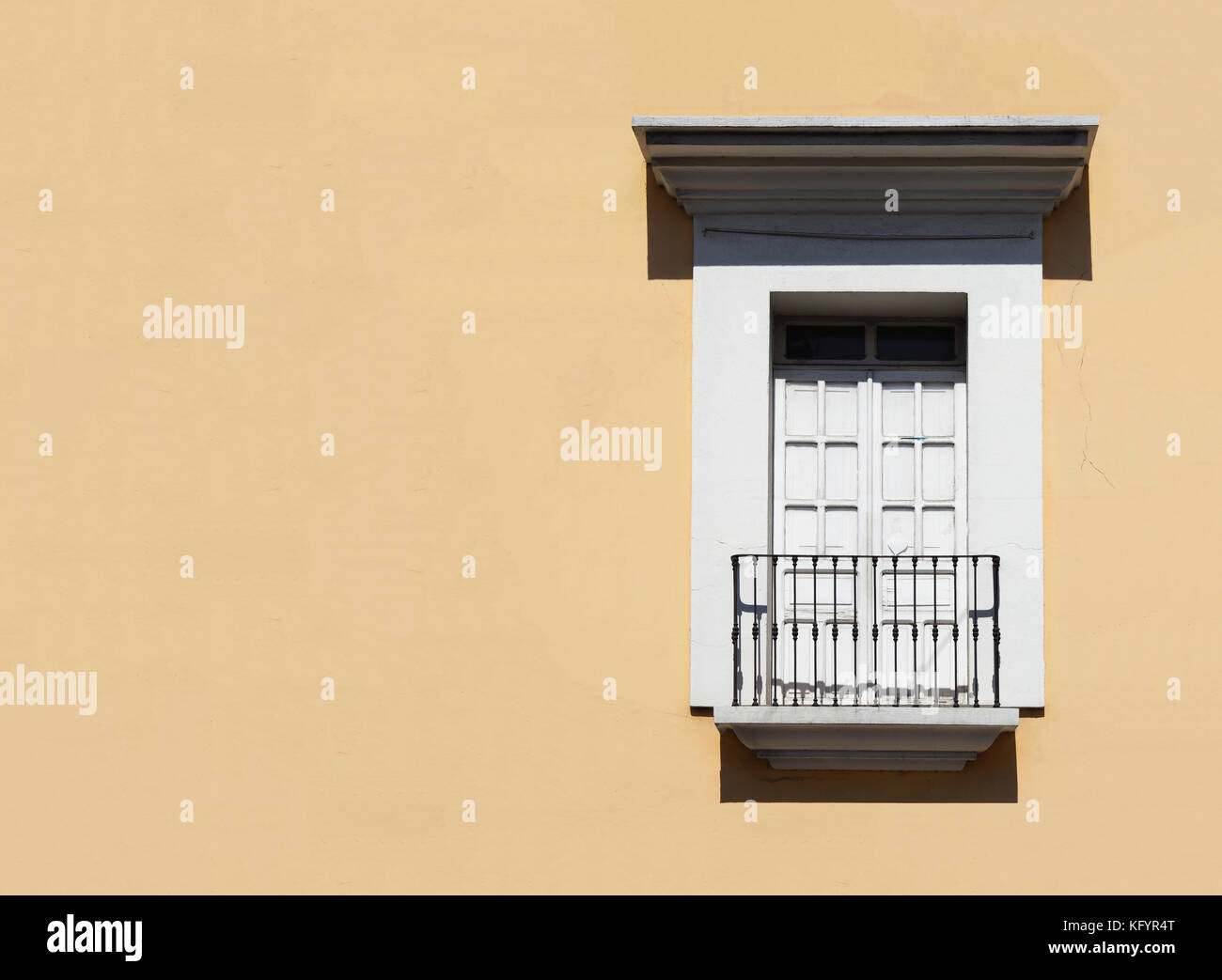 Beautiful, colourful Mexican windows & doors. Stock Photo