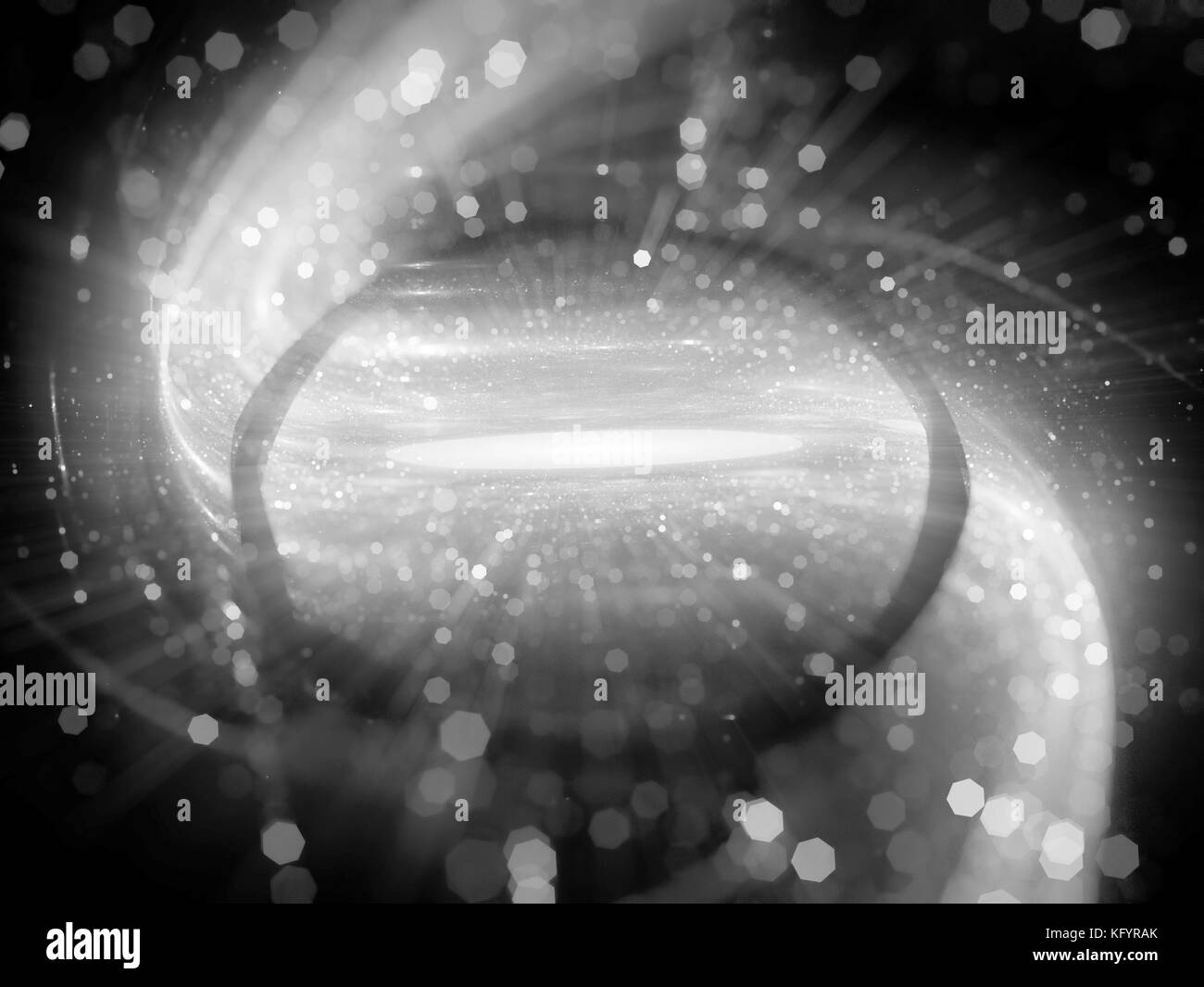 Quantum computer chip, black and white texture, computer generated abstract background, 3D rendering Stock Photo
