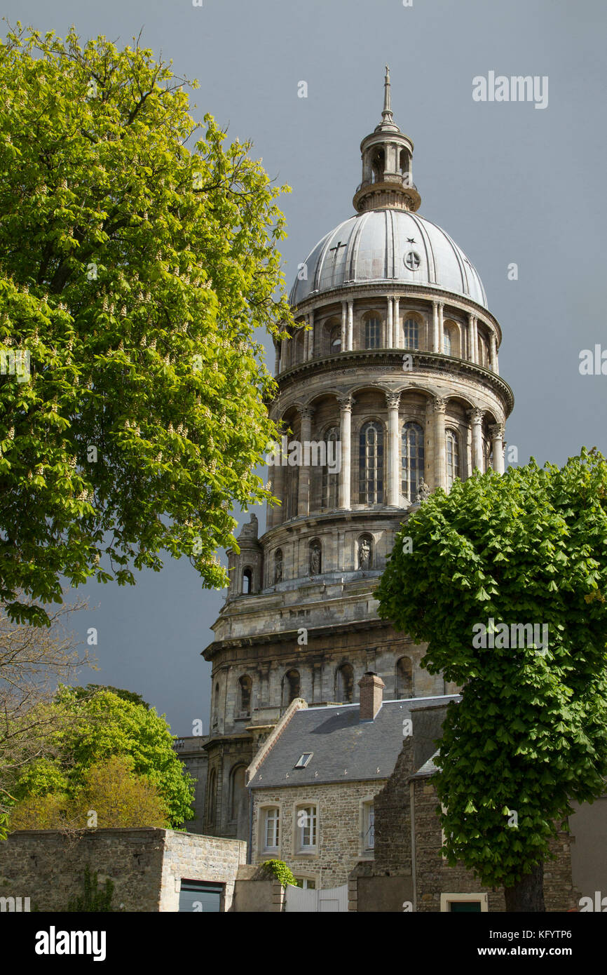 BoulognesurMer (northern France) steeple of the Basilica of Notre