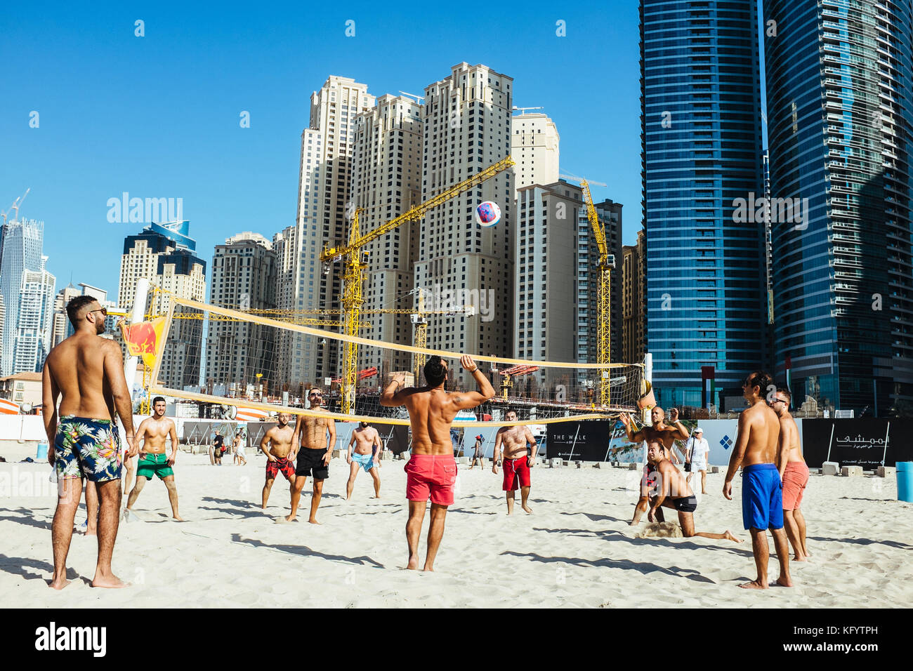Dubai, United Arab Emirates November 30, 2013. Volleyball players