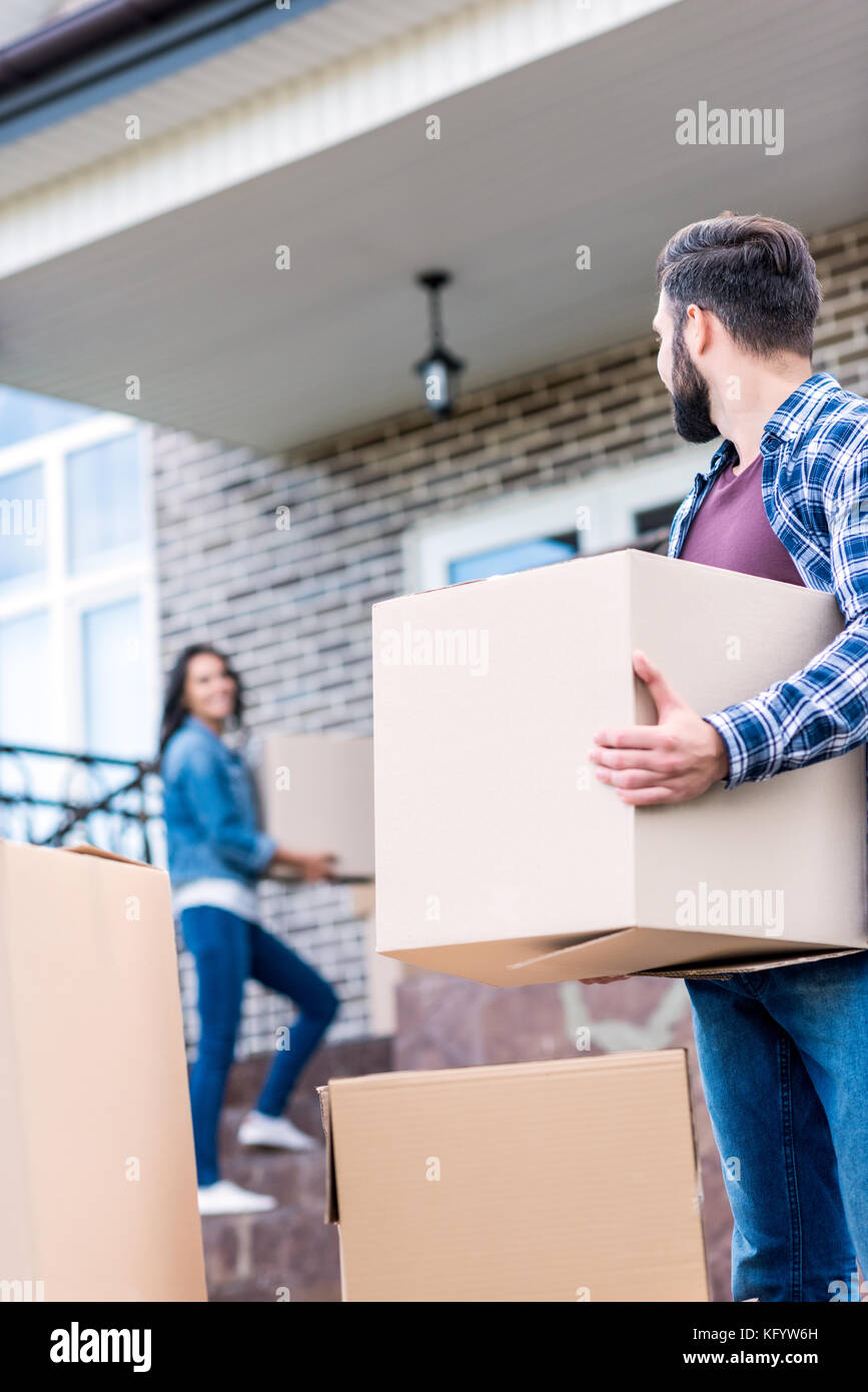 couple moving into new house Stock Photo - Alamy
