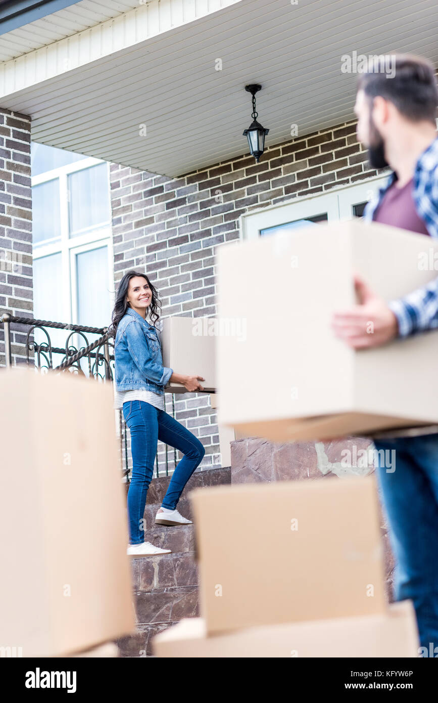 couple moving into new house Stock Photo - Alamy