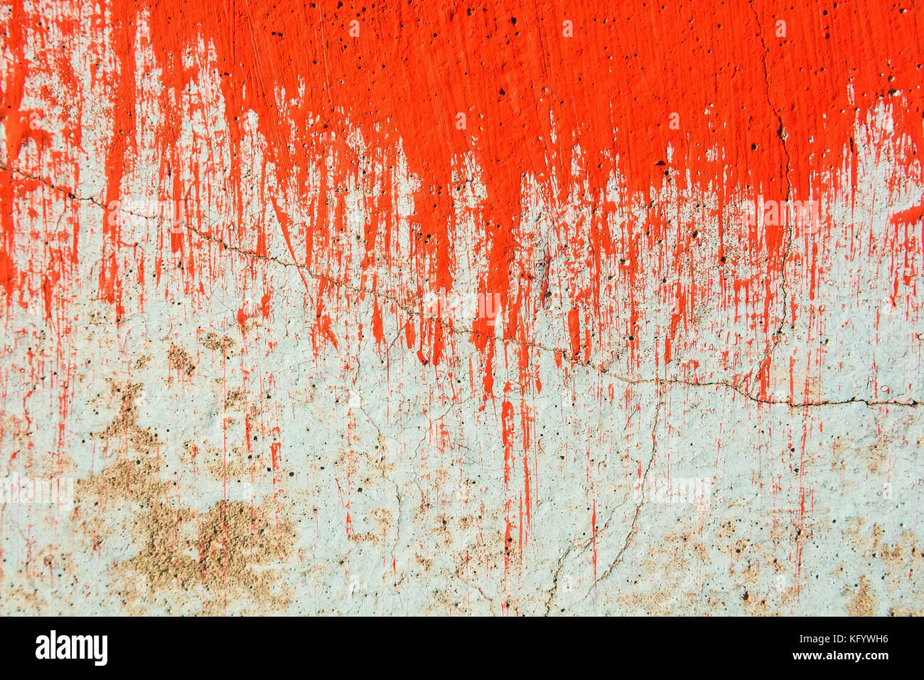 Old plaster wall partly covered in red paint Stock Photo Alamy