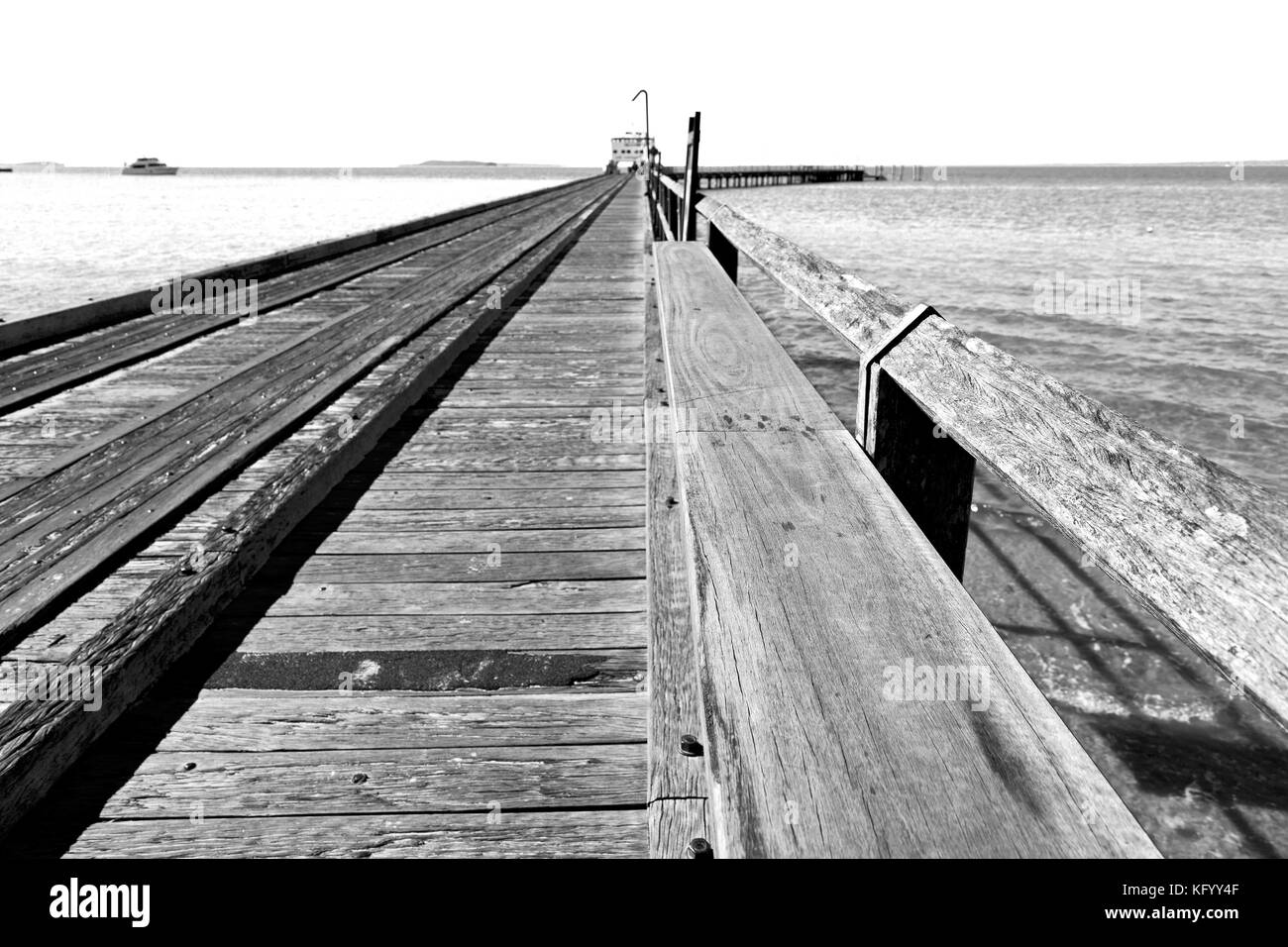in australia fraser  island the old wooden harbor like holiday concept Stock Photo