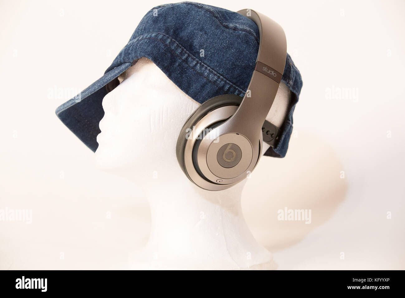 Headphones that give good quality sound during anytime of the day. Stock Photo