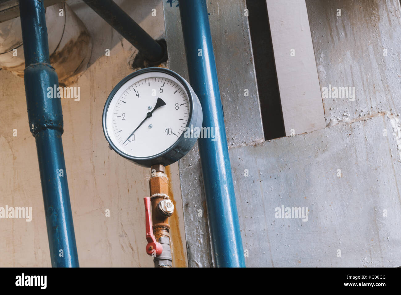 Old vintage soviet manometr of air compressor - measure air pressure ...