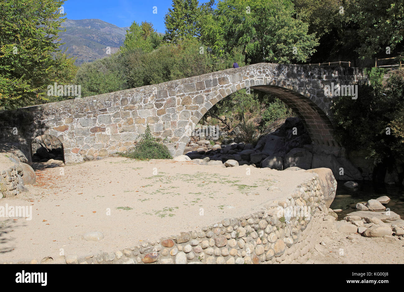 Puente Parral bridge, Jarandilla de la Vera, La Vera, Extremadura, Spain Stock Photo