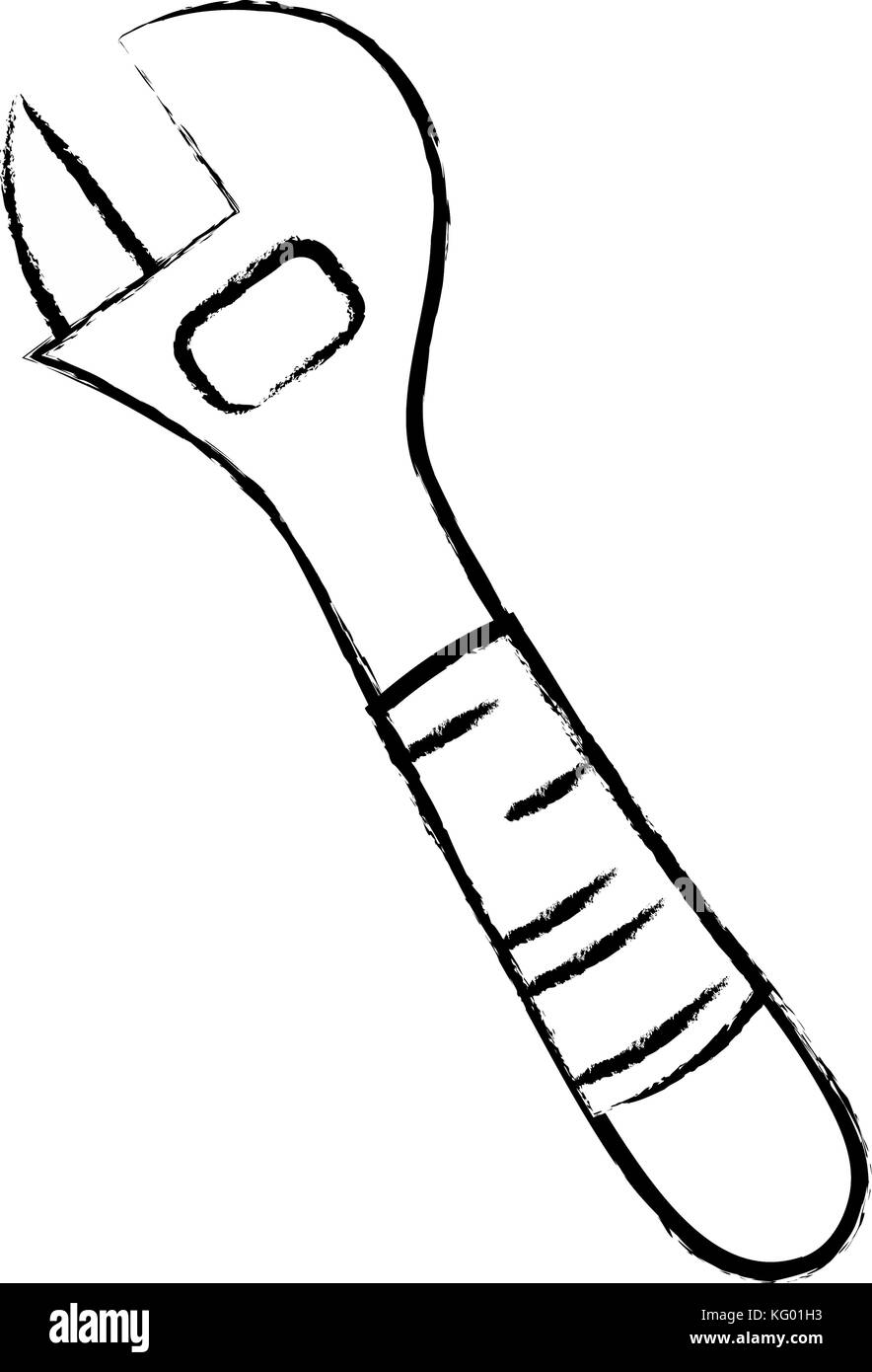 figure monkey wrench equipment service repair Stock Vector Image & Art