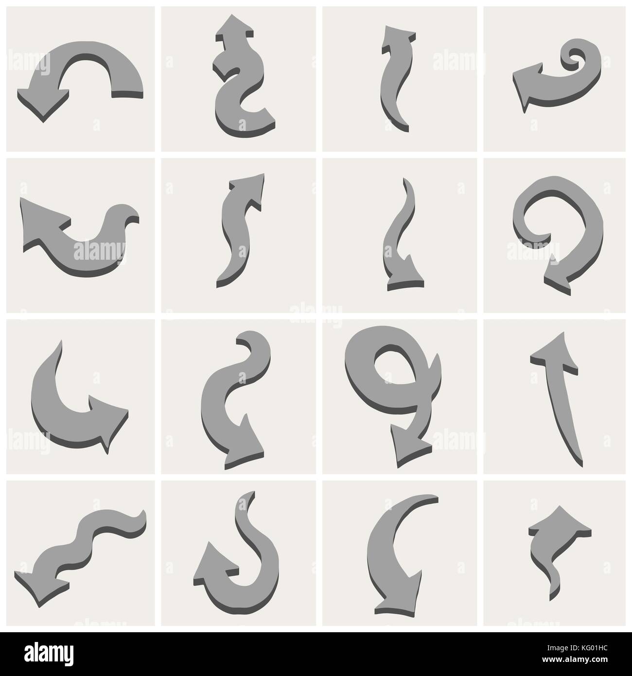 Set of black arrows. Vector illustration. Isolated Stock Vector Image ...