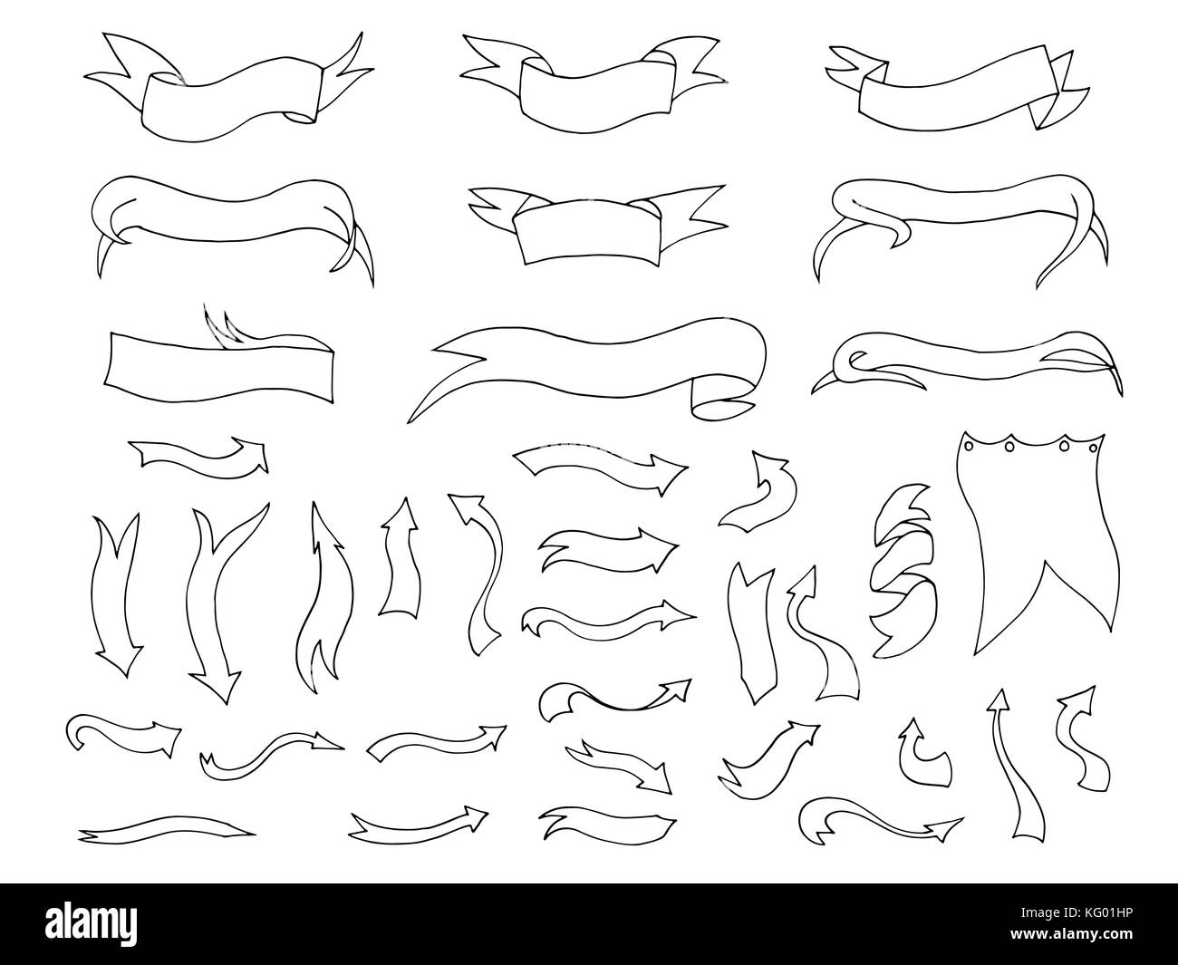Hand drawn sketch hand drawn elements. Vector chalkboard illustration ...