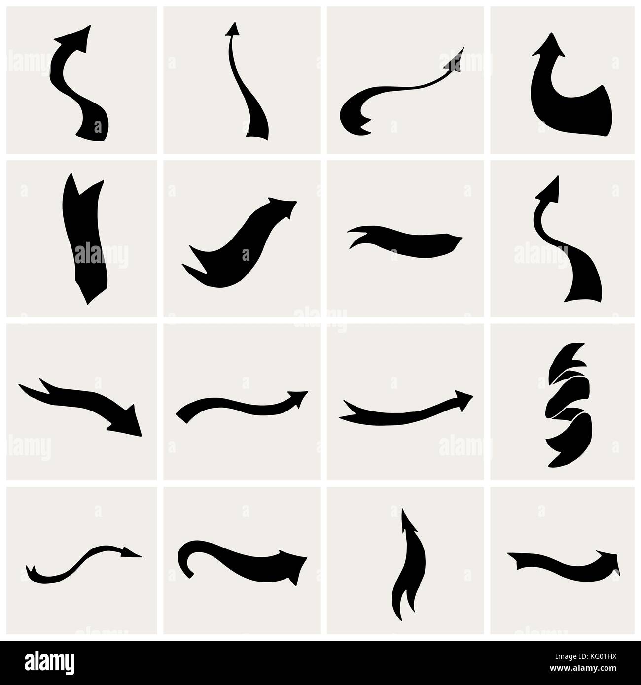 Set of Hand drawn arrows collection set. Vector illustration Stock ...