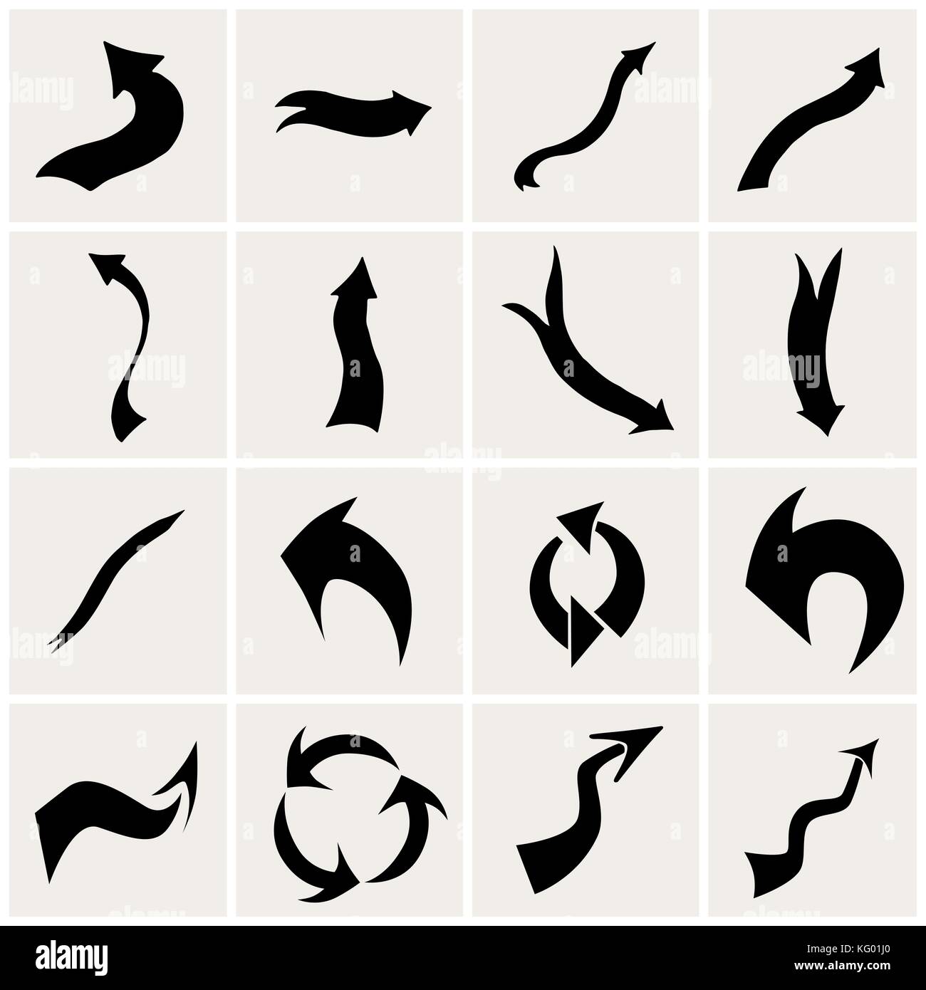 Set of Hand drawn arrows collection set. Vector illustration Stock ...