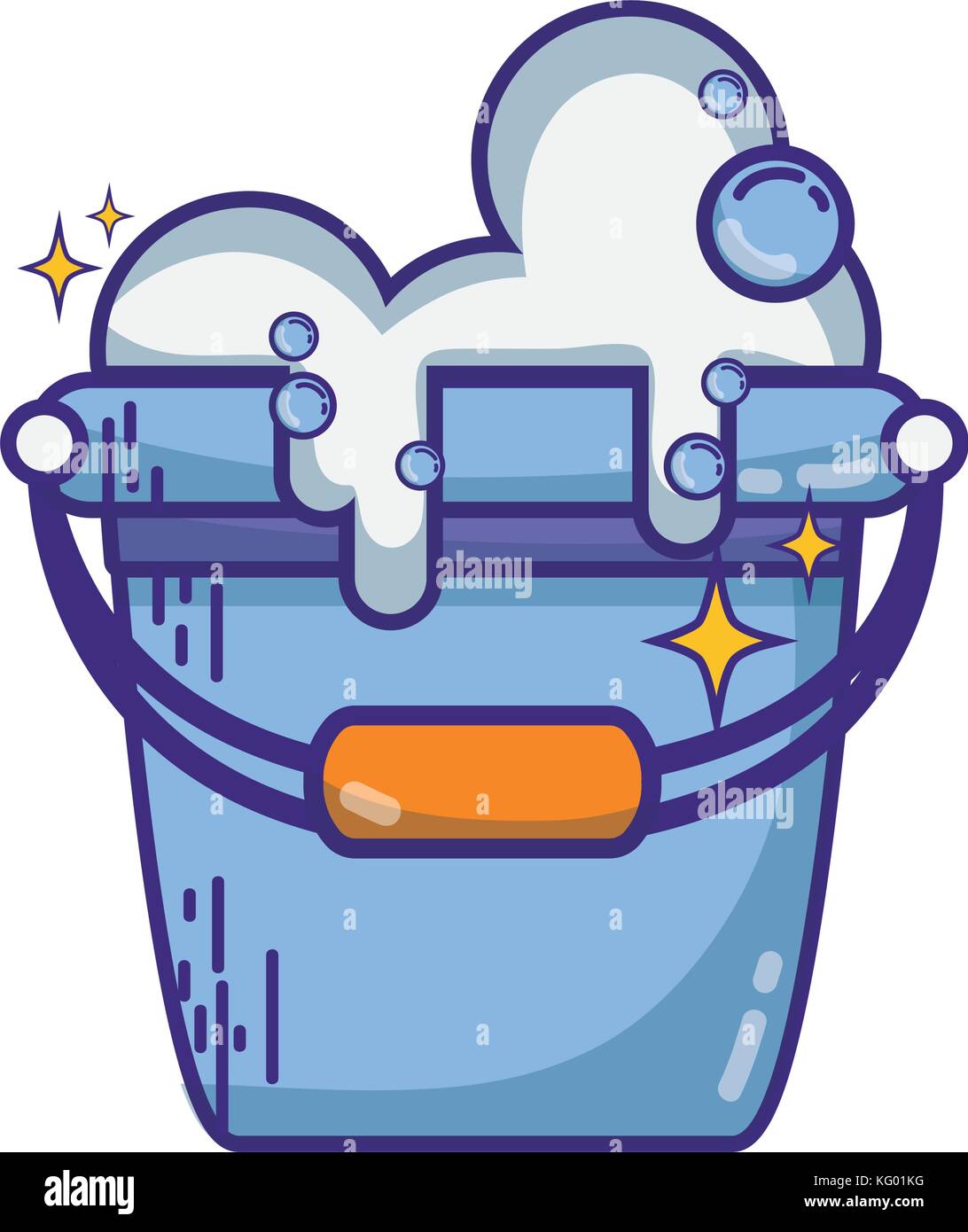 laundry pail with detergent bubbles to clean Stock Vector Image & Art