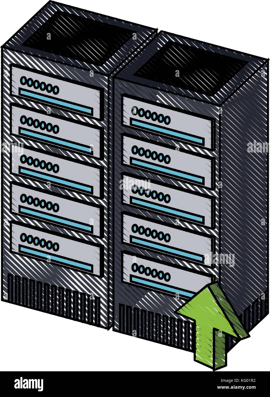 Storage servers technology Stock Vector Image & Art - Alamy