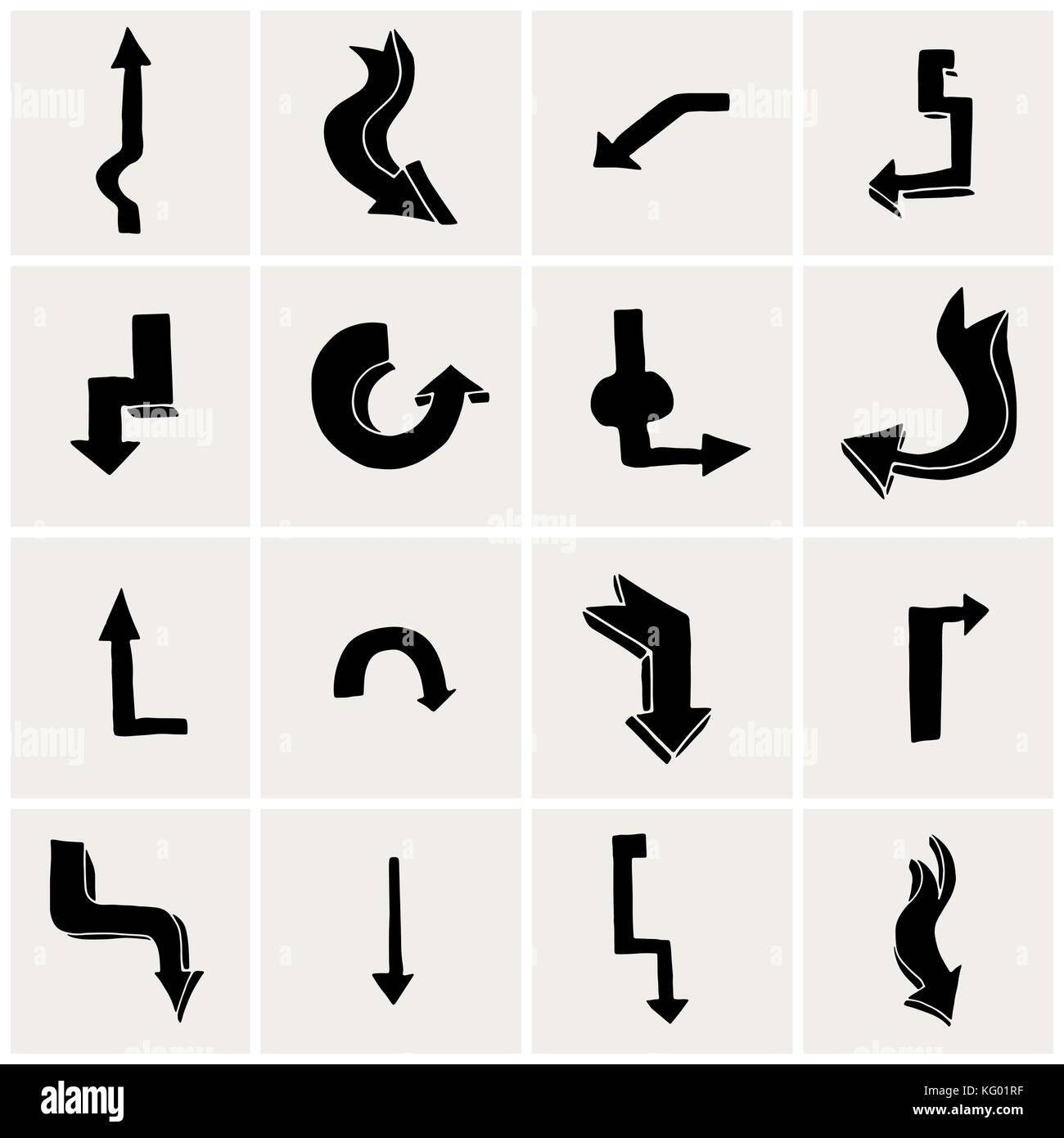 Set of black arrows. Vector illustration. Isolated Stock Vector Image ...