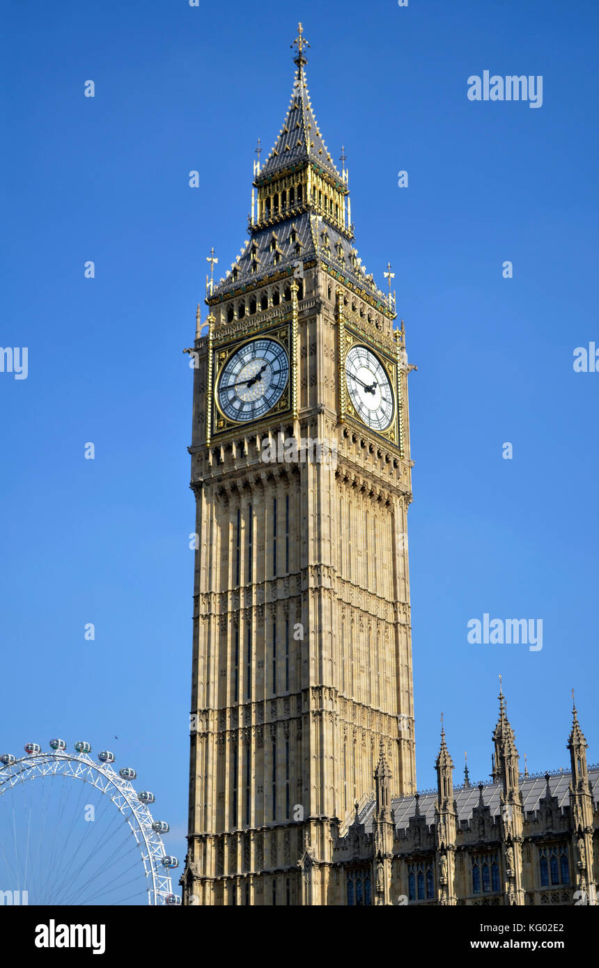 Big Ben Queen Elizabeth Tower, Westminster, London, UK. Stock Photo